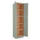 Craftsman Lily Green Shaker Utility Cabinet 24"W x 96"H Tampa - Amazon Homes Global