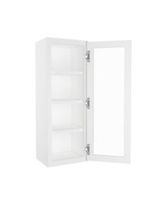 Bristol Linen Wall Open Frame Glass Door Cabinet 15"W x 42"H Tampa - Amazon Homes Global