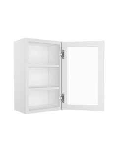 Bristol Linen Wall Open Frame Glass Door Cabinet 18"W x 30"H Tampa - Amazon Homes Global