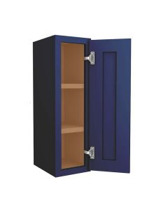 Navy Blue Shaker Wall Cabinet 9"W x 30"H Tampa - Amazon Homes Global