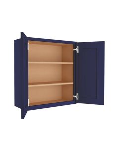 Navy Blue Shaker Wall Cabinet 27"W x 30"H Tampa - Amazon Homes Global