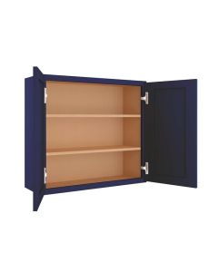 Navy Blue Shaker Wall Cabinet 33'W x 30"H Tampa - Amazon Homes Global