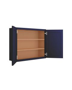 Navy Blue Shaker Wall Cabinet 36"W x 30"H Tampa - Amazon Homes Global