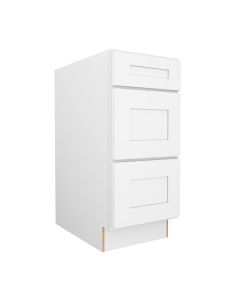 Summit Shaker White Three Drawer Base Cabinet 15" Tampa - Amazon Homes Global