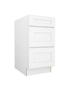 Summit Shaker White Three Drawer Base Cabinet 18" Tampa - Amazon Homes Global