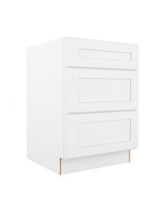 Summit Shaker White Three Drawer Base Cabinet 24" Tampa - Amazon Homes Global