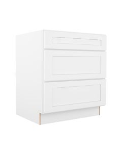 Summit Shaker White Three Drawer Base Cabinet 30" Tampa - Amazon Homes Global