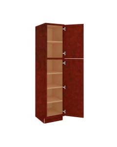 Charleston Cherry Utility Cabinet 18"W x 84"H Tampa - Amazon Homes Global