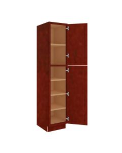 Charleston Cherry Utility Cabinet 18"W x 90"H Tampa - Amazon Homes Global