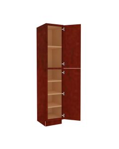 Charleston Cherry Utility Cabinet 18"W x 96"H Tampa - Amazon Homes Global