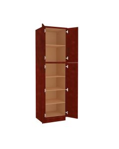 Charleston Cherry Utility Cabinet 24"W x 90"H Tampa - Amazon Homes Global