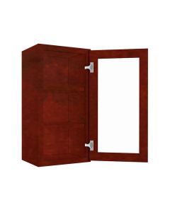 Wall Glass Door Cabinet with Finished Interior 15" x 30" Tampa - Amazon Homes Global