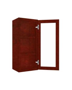 Wall Glass Door Cabinet with Finished Interior 15" x 36" Tampa - Amazon Homes Global