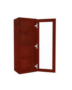 Wall Glass Door Cabinet with Finished Interior 15" x 42" Tampa - Amazon Homes Global