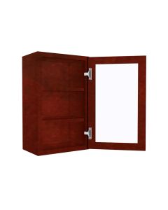 Wall Glass Door Cabinet with Finished Interior 18" x 30" Tampa - Amazon Homes Global