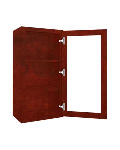 Wall Glass Door Cabinet with Finished Interior 18" x 36" Tampa - Amazon Homes Global