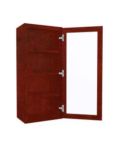 Wall Glass Door Cabinet with Finished Interior 18" x 42" Tampa - Amazon Homes Global