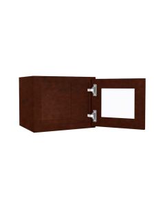 Wall Glass Door Cabinet with Finished Interior 15" x 12" Tampa - Amazon Homes Global