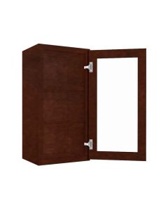 Wall Mullion Glass Door Cabinet with Finished Interior 15" x 30" Tampa - Amazon Homes Global