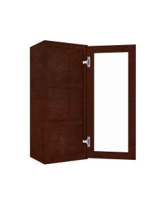 Wall Mullion Glass Door Cabinet with Finished Interior 15" x 36" Tampa - Amazon Homes Global