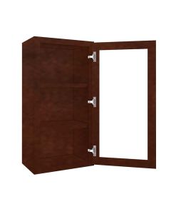 Wall Mullion Glass Door Cabinet with Finished Interior 18" x 36" Tampa - Amazon Homes Global