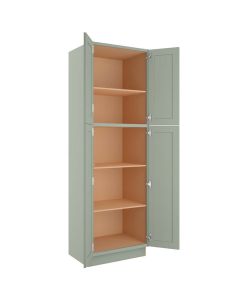 Craftsman Lily Green Shaker Utility Cabinet 30"W x 84"H Tampa - Amazon Homes Global