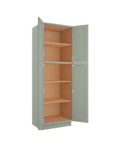 Craftsman Lily Green Shaker Utility Cabinet 30"W x 90"H Tampa - Amazon Homes Global