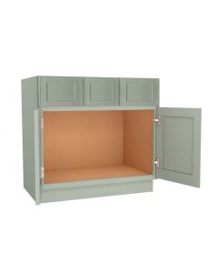 Craftsman Lily Green Shaker Vanity Sink Base Cabinet with Drawers 42" Tampa - Amazon Homes Global