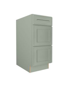 Craftsman Lily Green Shaker Vanity Drawer Base Cabinet 12" Tampa - Amazon Homes Global