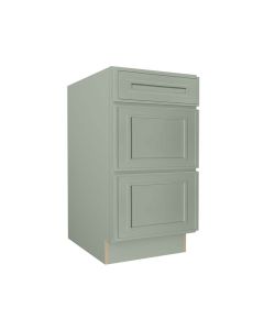 Craftsman Lily Green Shaker Vanity Drawer Base Cabinet 18" Tampa - Amazon Homes Global