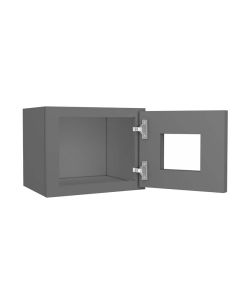 Grey Shaker Elite Wall Open Frame Glass Door Cabinet  15"W x 12"H Tampa - Amazon Homes Global