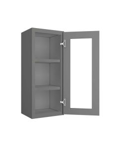 Grey Shaker Elite Wall Open Frame Glass Door Cabinet  15"W x 36"H Tampa - Amazon Homes Global