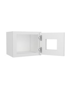 Key Largo White Wall Open Frame Glass Door Cabinet  15"W x 12"H Tampa - Amazon Homes Global