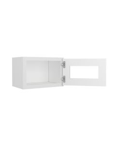 Key Largo White Wall Open Frame Glass Door Cabinet  18"W x 12"H Tampa - Amazon Homes Global