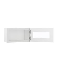 Key Largo White Wall Open Frame Glass Door Cabinet  21"W x 12"H Tampa - Amazon Homes Global