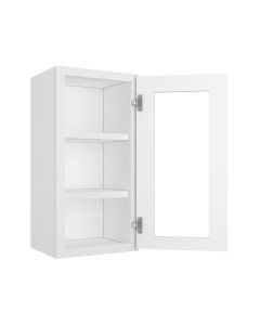 Key Largo White Wall Open Frame Glass Door Cabinet 15"W x 30"H Tampa - Amazon Homes Global