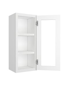 Key Largo White Wall Open Frame Glass Door Cabinet 15"W x 36"H Tampa - Amazon Homes Global