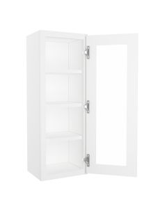 Key Largo White Wall Open Frame Glass Door Cabinet 15"W x 42"H Tampa - Amazon Homes Global