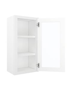 Key Largo White Wall Open Frame Glass Door Cabinet 18"W x 30"H Tampa - Amazon Homes Global