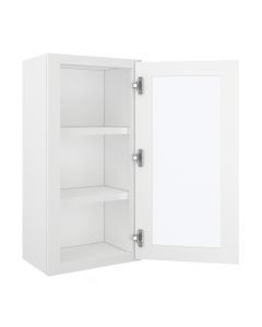 Key Largo White Wall Open Frame Glass Door Cabinet 18"W x 36"H Tampa - Amazon Homes Global