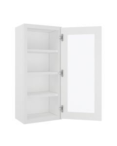 Key Largo White Wall Open Frame Glass Door Cabinet 18"W x 42"H Tampa - Amazon Homes Global