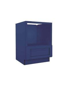 Navy Blue Shaker Microwave Base Cabinet 24"W Tampa - Amazon Homes Global