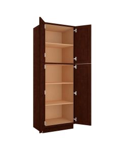 Espresso Shaker Utility Cabinet 30"W x 90"H Tampa - Amazon Homes Global