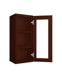 Wall Glass Door Cabinet with Finished Interior 15" x 36" Tampa - Amazon Homes Global