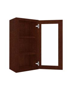 Wall Glass Door Cabinet with Finished Interior 18" x 30" Tampa - Amazon Homes Global