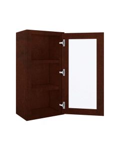 Wall Glass Door Cabinet with Finished Interior 18" x 36" Tampa - Amazon Homes Global