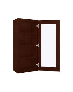 Wall Glass Door Cabinet with Finished Interior 18" x 42" Tampa - Amazon Homes Global