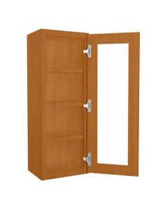 Wall Glass Door Cabinet with Finished Interior 15" x 42" Tampa - Amazon Homes Global