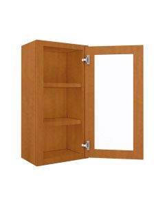 Wall Glass Door Cabinet with Finished Interior 18" x 30" Tampa - Amazon Homes Global