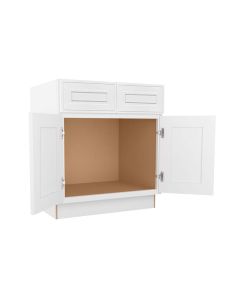 Craftsman White Shaker Vanity Sink Base Cabinet 30" Tampa - Amazon Homes Global